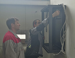 Монтаж видеонаблюдения (ВН) в здании складского комплекса.